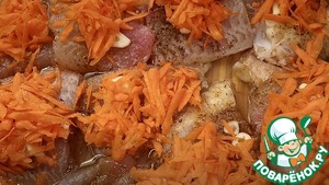 Пангасиус с морковью, в духовке