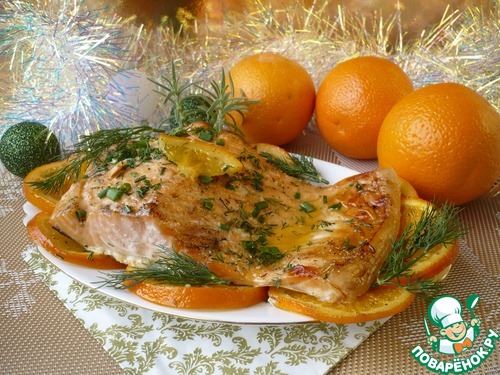 Запеченный "Оранжевый лосось" к праздничному столу